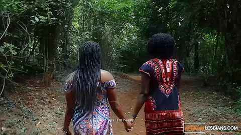 African Lesbian Girlfriends Kissing and Pussy Eating