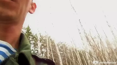 Stepmom takes a hard cock in the woods