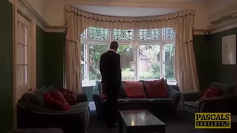 Nasty British subslut gagged for rough cunt pounding