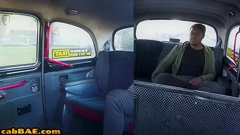 Taxi driving eurobabe rides black cock in both ways
