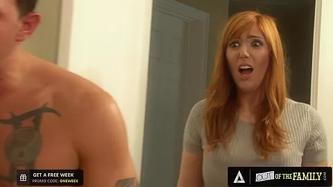 Cuckold Redhead Caught Her Husband ASSfucking Hard Her Stepmother!