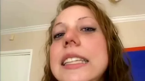 POV teen 18+ slut masturbates then sucks on dick
