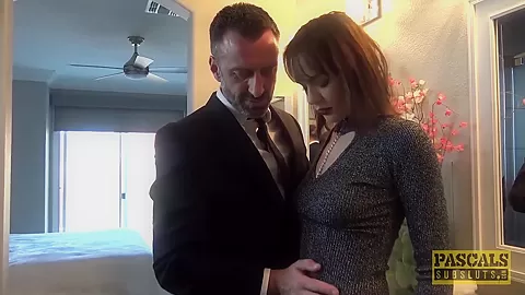 Fancy English whore rammed in pussy and mouth