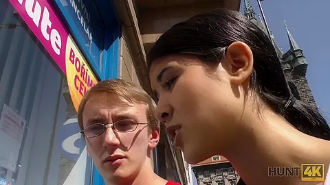 HUNTK. Hot chick is riding cock for money