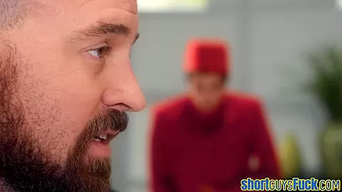 Bigtit MILF in fishnets rides lil guy before missionary sex