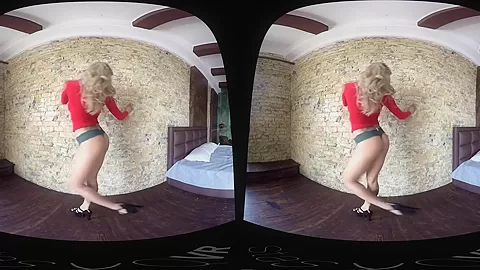 VR porn - Blonde Striptease - StasyQ VR