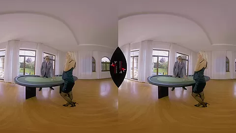 The Hustler - Blonde Babe Fucked on the Table 3D Porn Voyeur