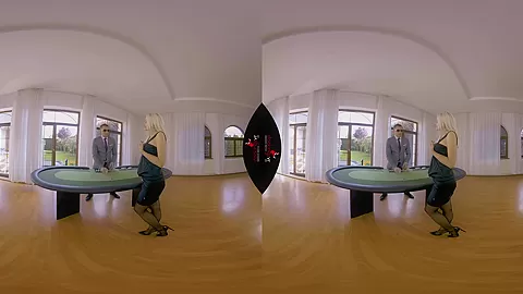 The Hustler - Blonde Babe Fucked on the Table 3D Porn Voyeur