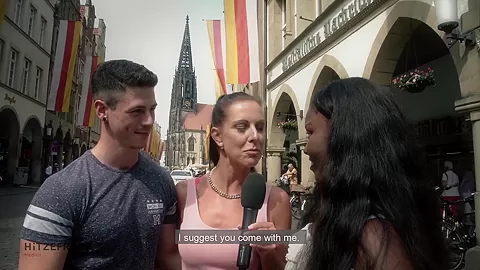 HITZEFREI Random thick black babe fucks a stranger