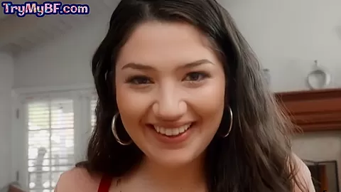 BFF ebony babe in POV 3some with bosomy bestie and her BF