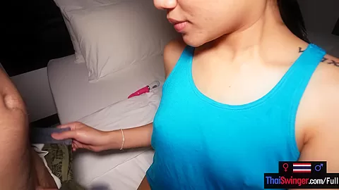 Tiny Thai amateur teen 18+ girlfriend Namtam homemade dinner and fucked