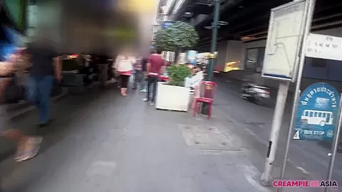 Thai girl has her hairy pussy filled with cum