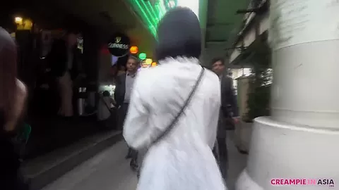 Thai girl has her hairy pussy filled with cum