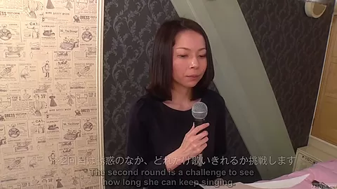 Mature Japanese wife sings naughty karaoke and has sex