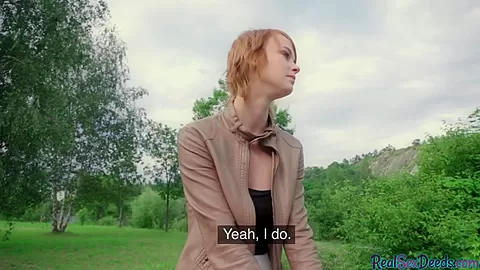 Reality ginger babe POV fucked on public place for money