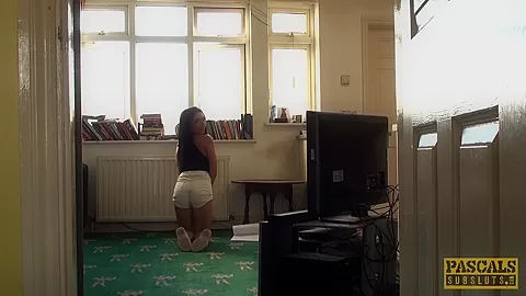 Super hot British whore punished by rough dom cock