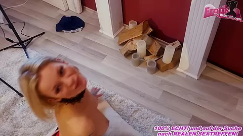 Petite german blonde amateur teen 18+ at homemade POV sextape