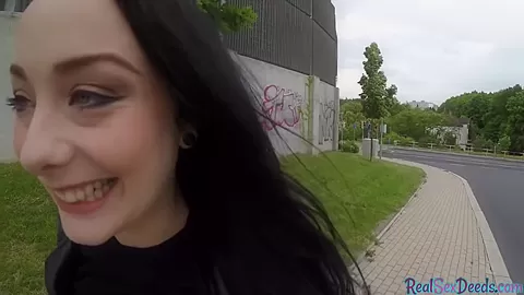 Public POV sluts fucked outdoor 4 money compilation