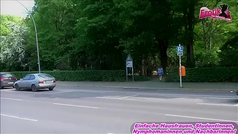 German Outdoor threesome in Berlin Tiergarten with petite