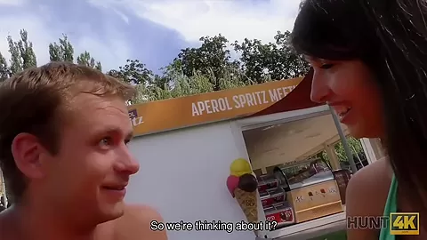 HUNT4K. BF allows babe to satisfy stranger for money in the bushes