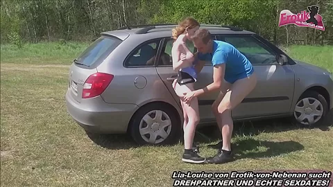 Outdoor Car fuck agent with german blond teen 18+