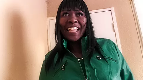 African MILF in Amateur Interracial Casting Sex Tape