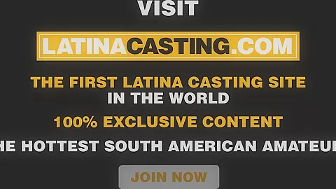 latina model gets throat fuck during casting
