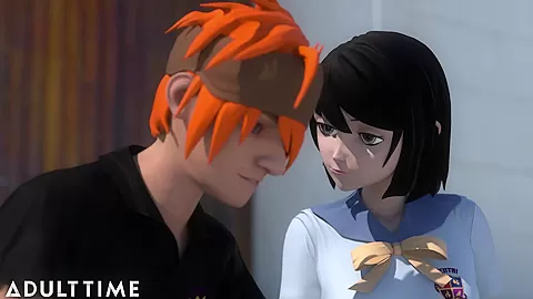 ADULT TIME - Hentai Babe Talks Her Study Buddy Through An Intimate Pussy Creampie