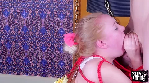 Bound teen 18+ throat fucked roughly