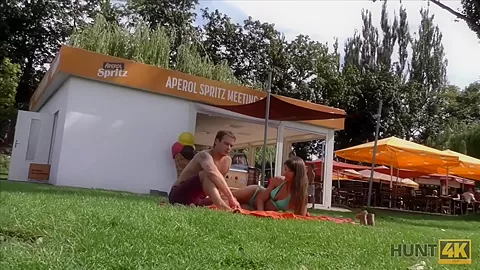 HUNT4K. Guy does not mind if I fuck his gf in the park for good money.