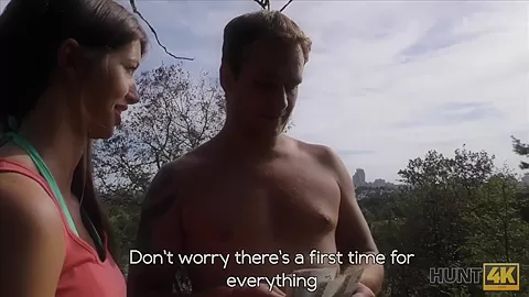 HUNT4K. Guy does not mind if I fuck his gf in the park for good money.