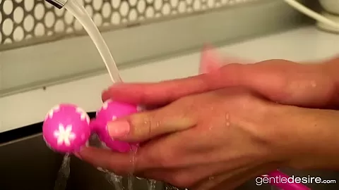 Beautiful blonde pleasing her own pussy - GentleDesire