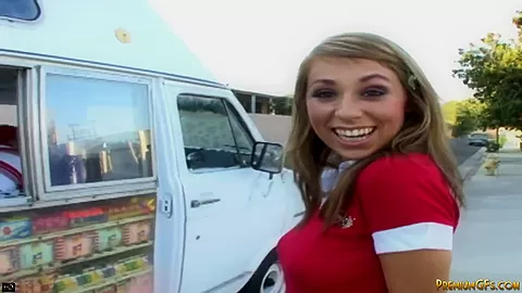 Alyssa Swallowed Big Dick and Fucked by Ice Cream guy