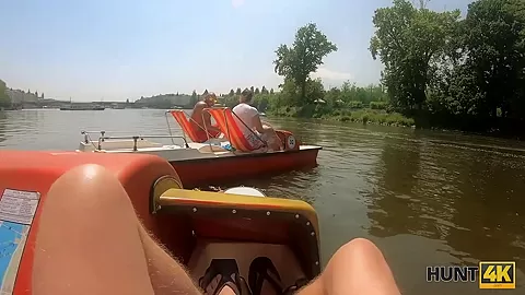 HUNT4K. Big natural boobs hunter and make him pay well