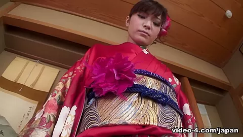 Yuria Tominaga In Kimono Gets Things On Her Pussy - JapanHDV