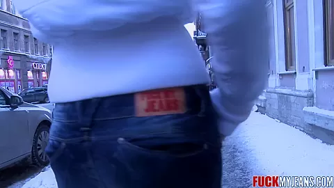 Young brunette slut can barely fit big cock in tight ass