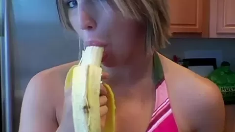 teen 18+ banana blowjob tease