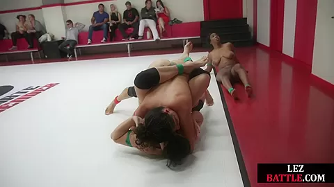Busty wrestling dykes strapon fuck lesbians in kinky group