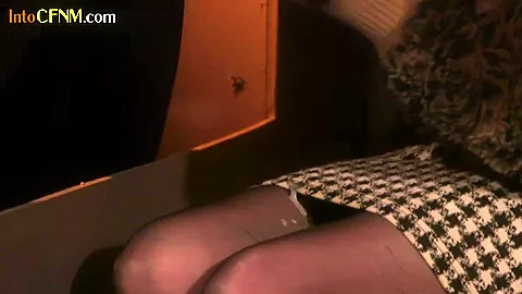 Femdoms controlling submissive gimps with handjobs and bjs