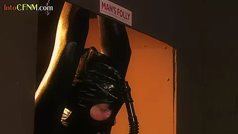 Femdoms controlling submissive gimps with handjobs and bjs