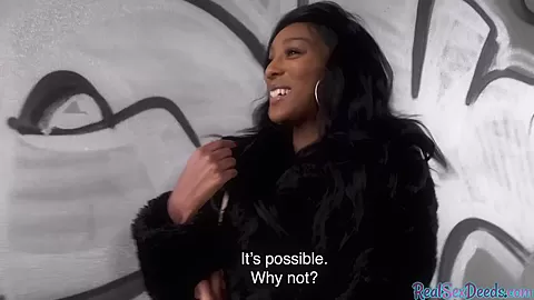 Pulled ebony fucked in public before tugging and sucking