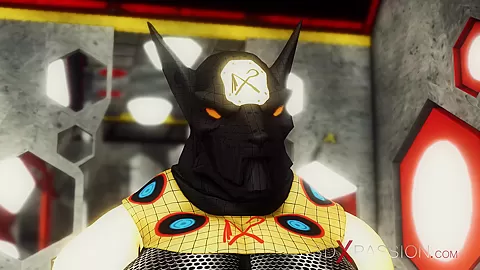 Alien sex! A hot super blonde gets fucked by Anubis on the exoplanet