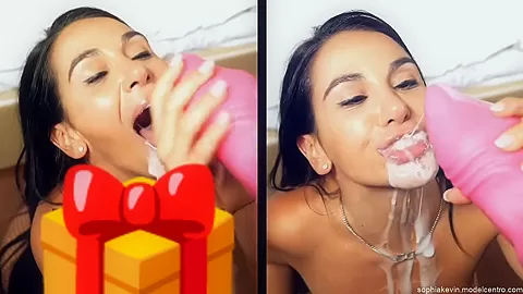 Hot Italian Brunette With Round Ass And Horny Little Pussy Sucks Big Cock Begging For Huge Cum Load - Sophia Kevin