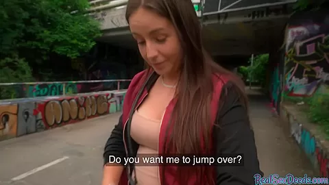 Euro babe publicly pickedup for blowjob then gets fucked