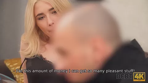 DEBT4k. Wonderful hairdresser has no money and debt collector fucks her