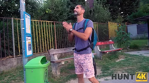 HUNT4K. Tourist in exchange for money permits homeowner to fuck his GF