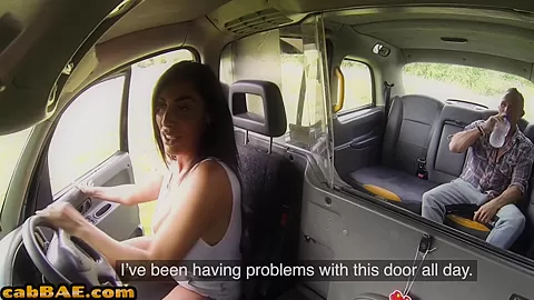Curvy british cabbie cocksucking and riding in her car