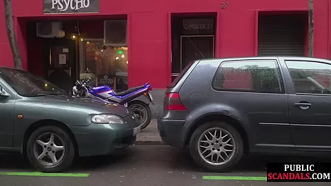BDSM slut publicly fucked in bar in front of