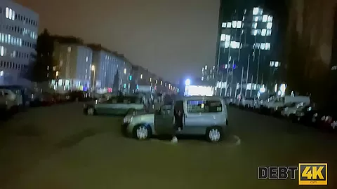 DEBT4k. Pumped bull fucks the debtor after she blows mighty dick