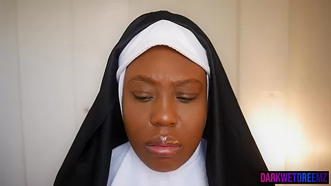 Black Demon Nun Slurps Cock For Cum Summoning Ritual - Sex Movies Featuring Asia Drake